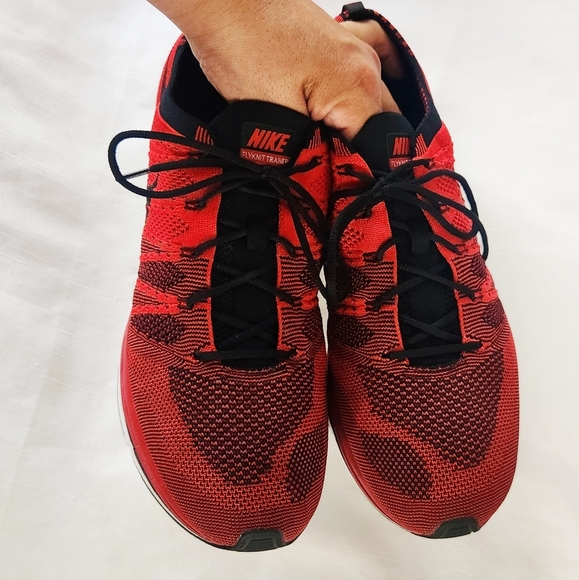 NIKE MENS FLYKNIT TRAINER UNIVERSITY RED AH8396-601 size 13 Men's sneakers shoes - Picture 9 of 16